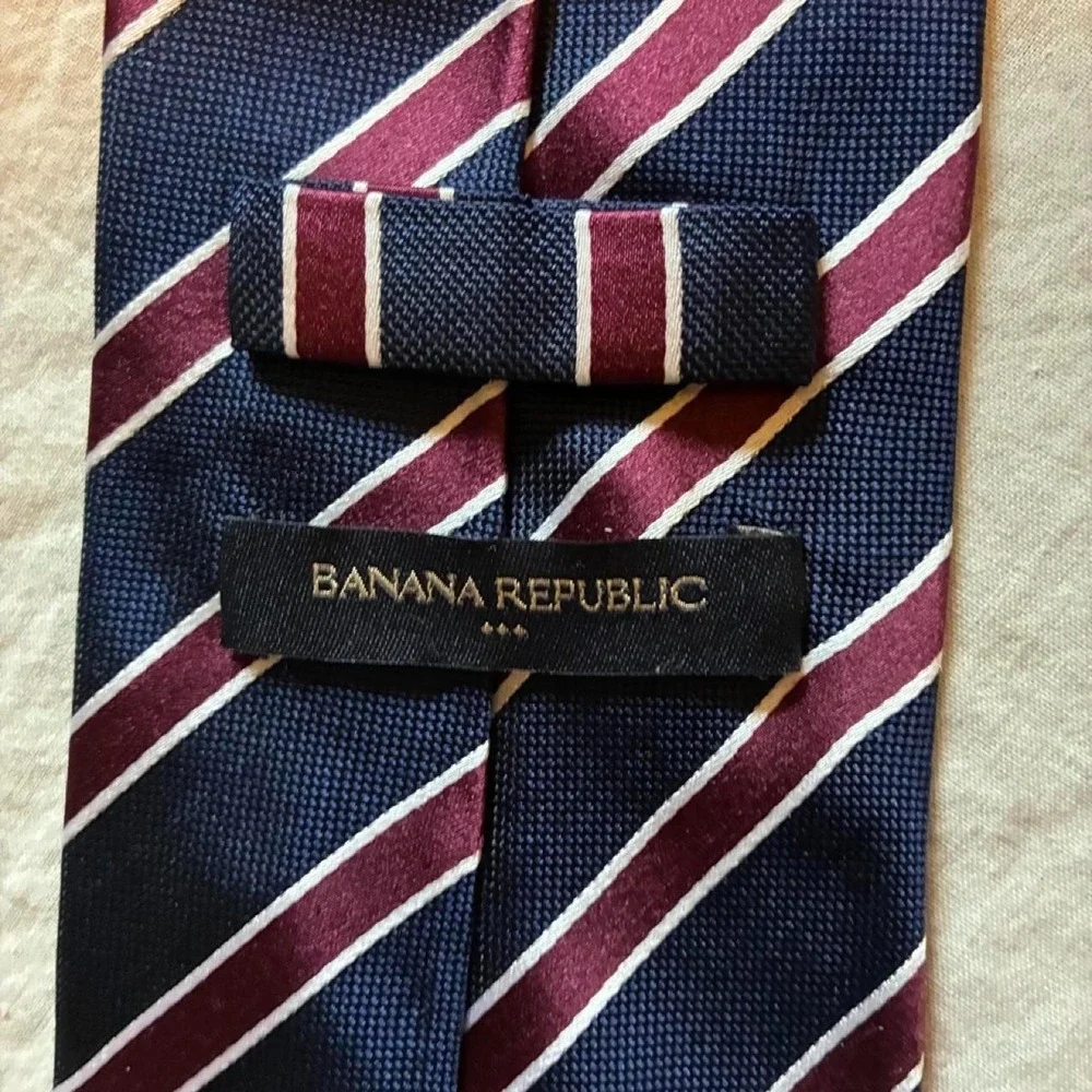 Banana Republic Navy Striped Tie